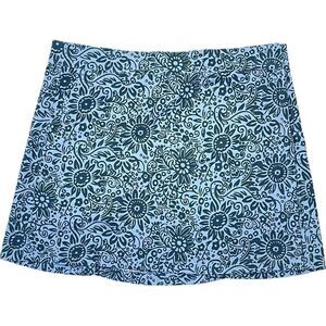 Ripskirt Hawaiian Blue Floral Quick Dry Active Mini Wrap Skirt Women’s Size M